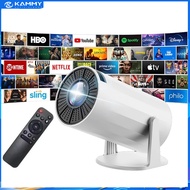 【 HCM/24H】HY300 Android 11 mini Projector Full HD Automatic Keystone WiFi 2.4/5G Connects to phone, 