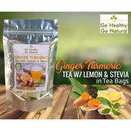 GINGER TURMERIC (Tea with Stevia) 10 tea bags at approximately 2.5g per tea bag