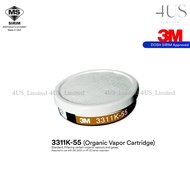 3M 3200 REUSABLE SINGLE CARTRIDGE RESPIRATOR FACE MASK C/W 3311K-55 FILTER