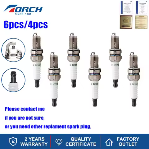 4/6PCS Original Normal TORCH Spark Plug DK7RTC Replace for Candle 3932 DCPR7E Denso XU22TT XU22EPR X