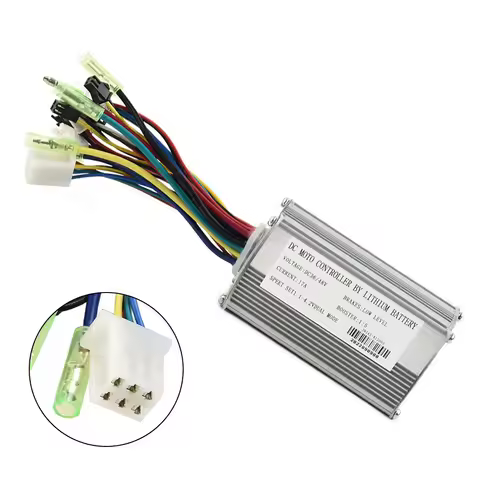 17A Brushless Motor Controller for 250W/350W Ebikes and Electric Scooters JN 3648V Sine Wave with UA