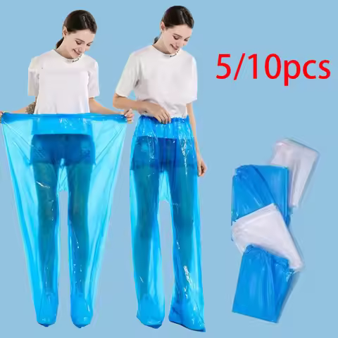5/10Pcs Disposable Raincoat Pants Portable Splash Proof Split Raincoat Outdoor Travel Drifting Cycli