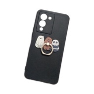 For Infinix Note 12 G96 G88 VIP 7 Lite 8 10 Pro 11 11S 12i 4G 5G 2023 3D Cute Bear Panda Finger Ring