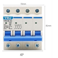 High Repurchase 2P AC MCB 6KA 400V Miniature Circuit Breaker 3A 6A 10A 16A 20A 25A 32A 40A 50A 63A