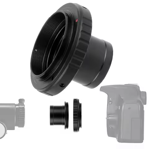 Datyson Telescope Camera Shooting Adapter, T2 Ring and (1.25inch /31.7Mm) All-Metal T-Type Lens Adap