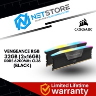 CORSAIR VENGEANCE RGB 32GB (2x16GB) DDR5 6200MHz CL36 (BLACK) - CMH32GX5M2X6200C36