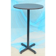 Bar Table, wood laminated top size 60cm diameter x 100cm height