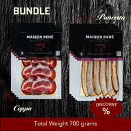 Assorted Pancetta tesa and Coppa ham (Pancetta 70g x5 Coppa 70g x5)