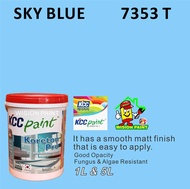 SKY BLUE 7353 T ( 1L or 5L ) KCC PAINT INTERIOR KORETON PRO PROFESSIONAL SERIES INTERIOR EMULSION MA