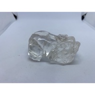 D3268 Natural Crystal Raw Ore White Aurora Material Pixiu Ornaments Weight About 128g Size Height 33