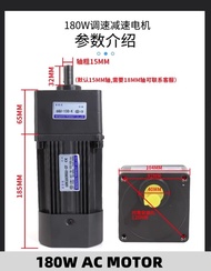 NEW  180W Gear Motor AC 220V Shaft 15mm 2.5PRM - 1350RPM   3K-500K  6RK180GU-CF Gear Box Motor  with