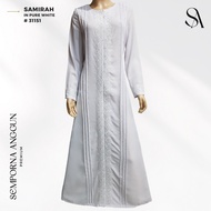 White MUSLIMAH ROBE - Embroidered & Nursing | SAMIRAH 31151