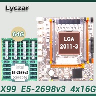 X99 Lyczar kit set Motherboard(X99)+CPU(E5-2698v3)+Memory(4x16G DDR4 2133 REG)
