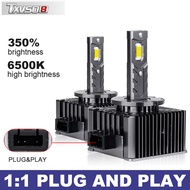 TXVSO8 1คู่ Super Bright 20000LM 90W ไม่มีข้อผิดพลาด Canbus ฟรี D1S D2S D3S D4S D5S D8S ไฟหน้ารถ LED