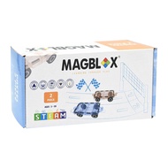 MAGBLOX 磁力積木 夏日 2片  杏桃橘 + 湖水藍  1盒