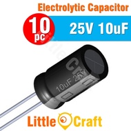 10pcs  Electrolytic Capacitor 25V 10uF