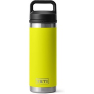 YETI Rambler 18 oz Bottle, Leakproof, Vacuum Insulated, Stainless Steel with Chug Cap, Firefly Yello