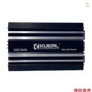 Car Audio Amplifier Class-AB 4-Channel Car Speaker Amplifier with High-Fidelity Stereo Sound, 2/4 Oh