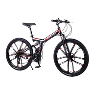 21 variable speed folding mountain bike 24 and 26 inch bicycle double disc brakes cycling bicycle folding mountain bike