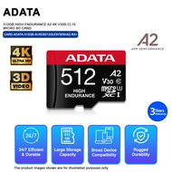 ADATA 512GB  HIGH ENDURANCE A2 4K V30S CL10 MICRO SD CARD