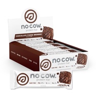 No Cow High Protein Bars, Chocolate Fudge Brownie - Healthy Snacks, 20g Vegan Protein, High Fiber, L