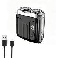 Portable Electric Shaver, Rechargeable Pocket Shaver, Compact Dual Head Shaver for Home and Travel (
