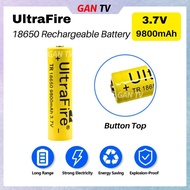 Heavy Duty 18650 3.7V 9800mAh Rechargeable Battery Li-Ion Lithium Batteries Button Top Bateri Torchl