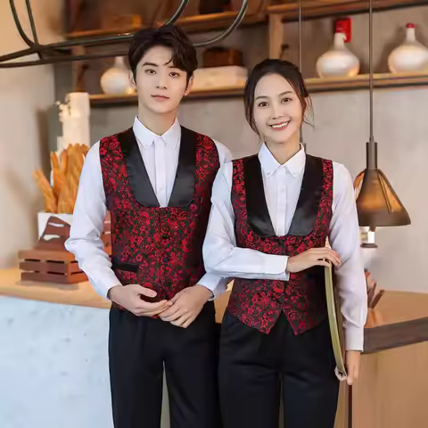KTVHotel bar waiter vest, western restaurant waiter work uniform, nightclub men's vest workwear unif
