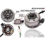 Bộ vô lăng điện cuộn lửa Cub 86 racing xe DREAM WAVE... đầu chùa