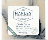 Naples Soap Company Natural Shea Butter and Olive Oil Soap Bar – Antioxidant-Rich Soap Bar Naturally Moisturizes for Smooth, Supple Skin – No Harmful Ingredients – Charcoal &amp; Sandalwood, 4.5 oz