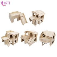 [ Wooden Hamster House Cabin Hamster Hideout for Small Pet Mice Dwarf Hamster