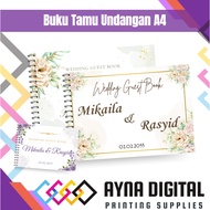 Aesthetic wedding guest book, a4 cm size, available in 300 guests