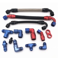 AN4 AN6 AN8 AN10 AN12 AN16 AN20 nylon braided rubber oil pipe line fuel hose with fittings