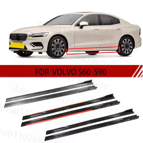 FOR VOLVO S60 S90 2M Car Side Skirt Extension Plate Lip Separator Bumper 2.18M Racing Side Spoiler