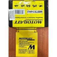 BATTERY MOTOBAT MBTX14AU AGM 12V QUADFLEX PATENTED 4 TERMINAL BATTERY 100% ORIGINAL