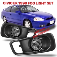 🔥Honda Civic Ek99 Fog Lamp Foglamp white glass / Sportlight Front Bumper Sport Light Lamp With Wirin