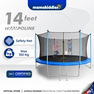 Mamakiddies Trampoline with Safety Net 8FT 10FT 14FT | Heavy Duty Garden Trampoline | Indoor Outdoor