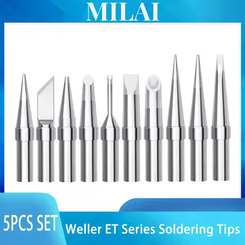 5PCS WELLER ET Series Soldering Tips ETS ETB ETC ETU ETAA Soldering Iron Tips for Weller Soldering