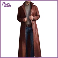 Yoewre Men Windbreaker Coat Men Long Jacket Mens Long Leather Trench Coat Waterproof Windbreaker Jac