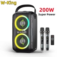 W-King 200W Power Bluetooth Speaker Portable Column Outdoor RGB 360 Stereo Surround Wireless Subwoofer FM Radio TWS Caixa De Som
