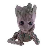 toyVinyl Baby Groot Flowerpot Cute Action Figures Toys Plants Flower Pot Desktop Decoration Pen Pot