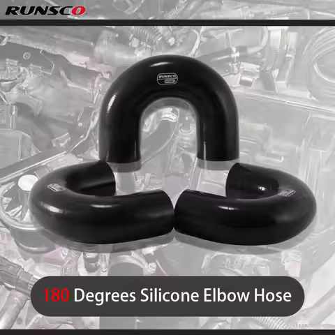 Runsco ID 51/57/60/63/76/80/83/89 mm Turbo Intake Pipe 180 degrees U type Silicone Elbow Hose Color 