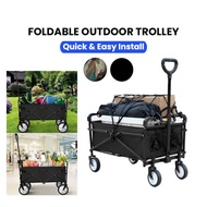 5inch 7inch Big Wheel Outdoor Foldable Utility Wagon Beach Camping Tool Truck Portable Shopping Cart