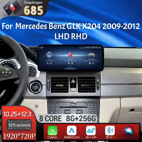 Car Radio For Mercedes Benz GLK X204 2009-2012 NTG 4.0 System Wireless Bluetooth Carplay Snapdragon 