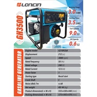 LONCIN GH3500 Gasoline Generator 3000watt (Heavy Duty)