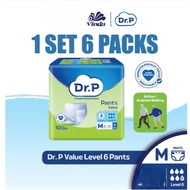 Dr. P Value Level 6 Pants Adult Diaper M10/ L9/ XL8 (6 Packs)