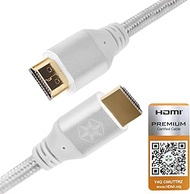 SilverStone SST-CPH01S-1800 Premium Braided 4K 2.0B HDMI Cable, 1.8m, Silver