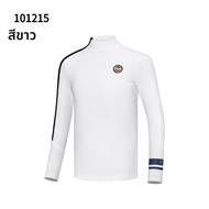 PGA | เสื้อแขนยาวสำหรับเด็กชาย คอไม่สมมาตร สีตัดกัน เสื้อกอล์ฟ