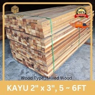 2" x 3" [5&6FT] Kayu Perabot / Kayu DIY / Timber Wood / Mixed Wood / Kayu 2 x 3 / Kayu 2x3 - Own Fac