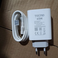 Charger TECNO CAMON 40, CAMON 40 PRO, POVA 5 Original Fastcharging 45W